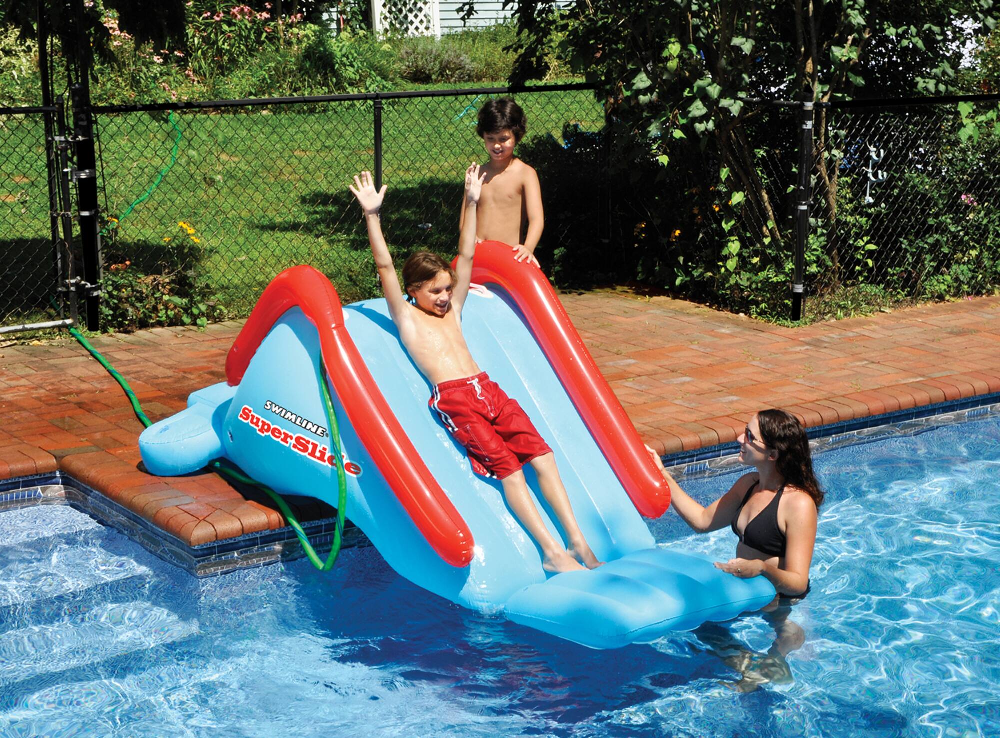 Inflatable Blue Super Swimming Pool Slide 17-Inch
